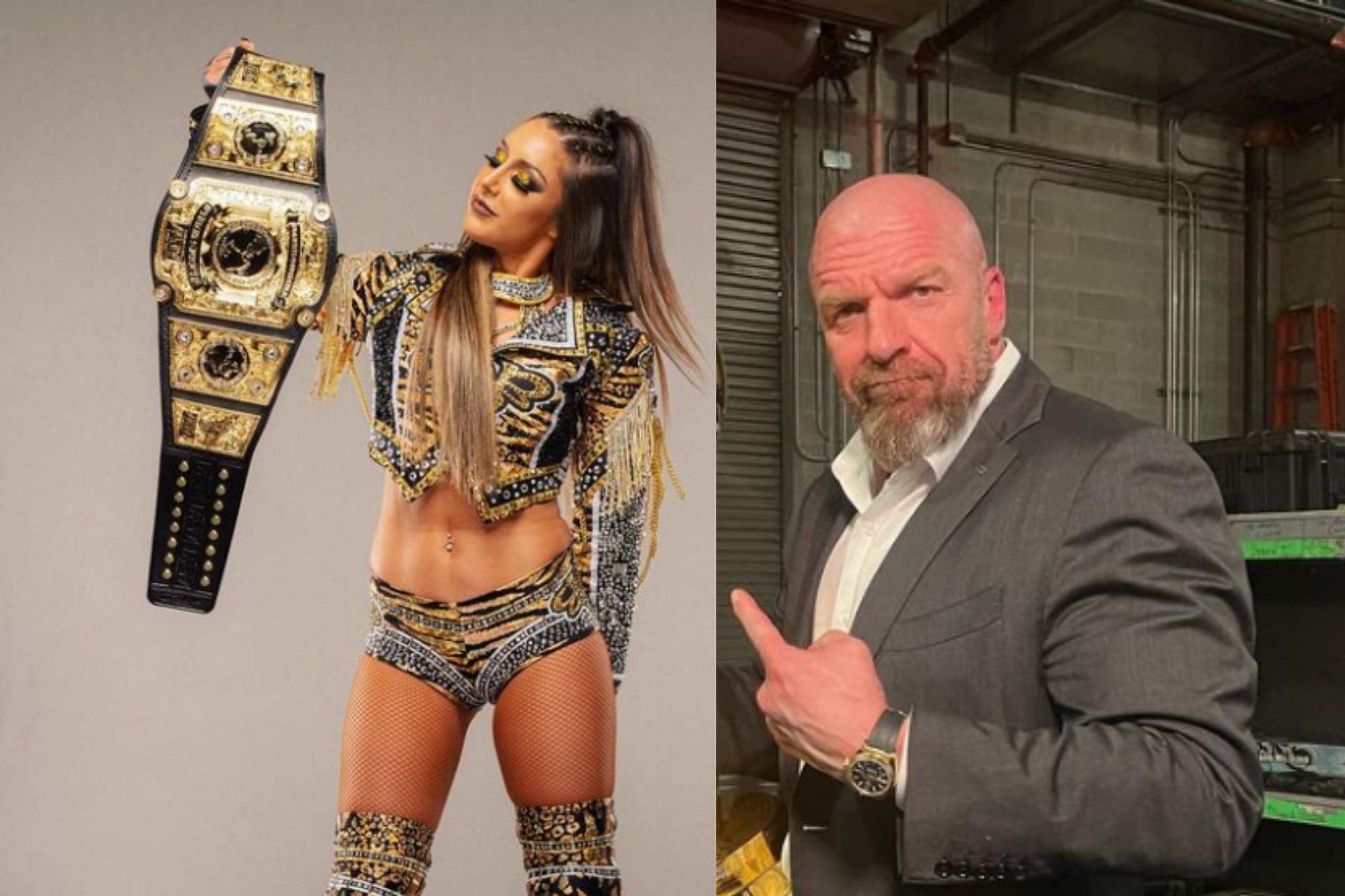 Some AEW wrestlers that Triple H could sign [Image Courtesty  Triple H Instagram and Britt Baker Instagram]
