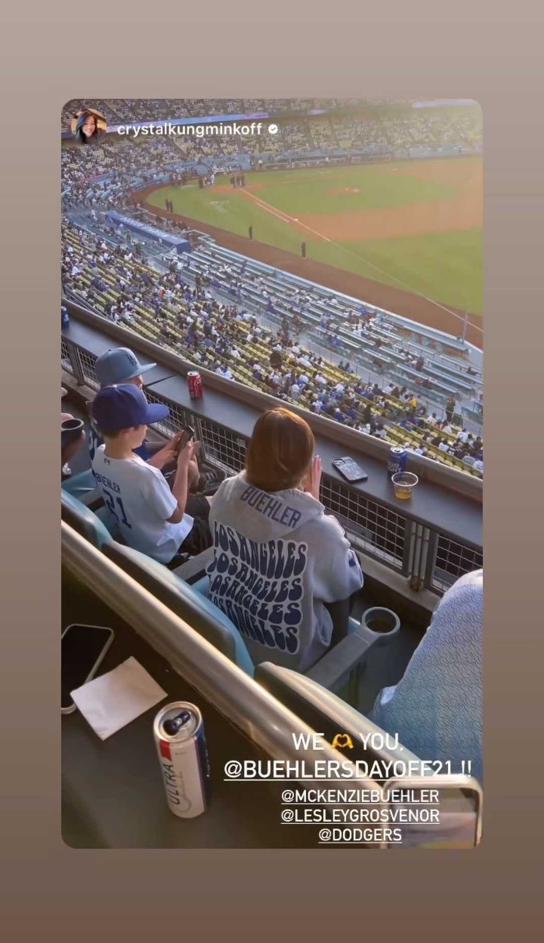 McKenzie Buehler at the Dodgers game