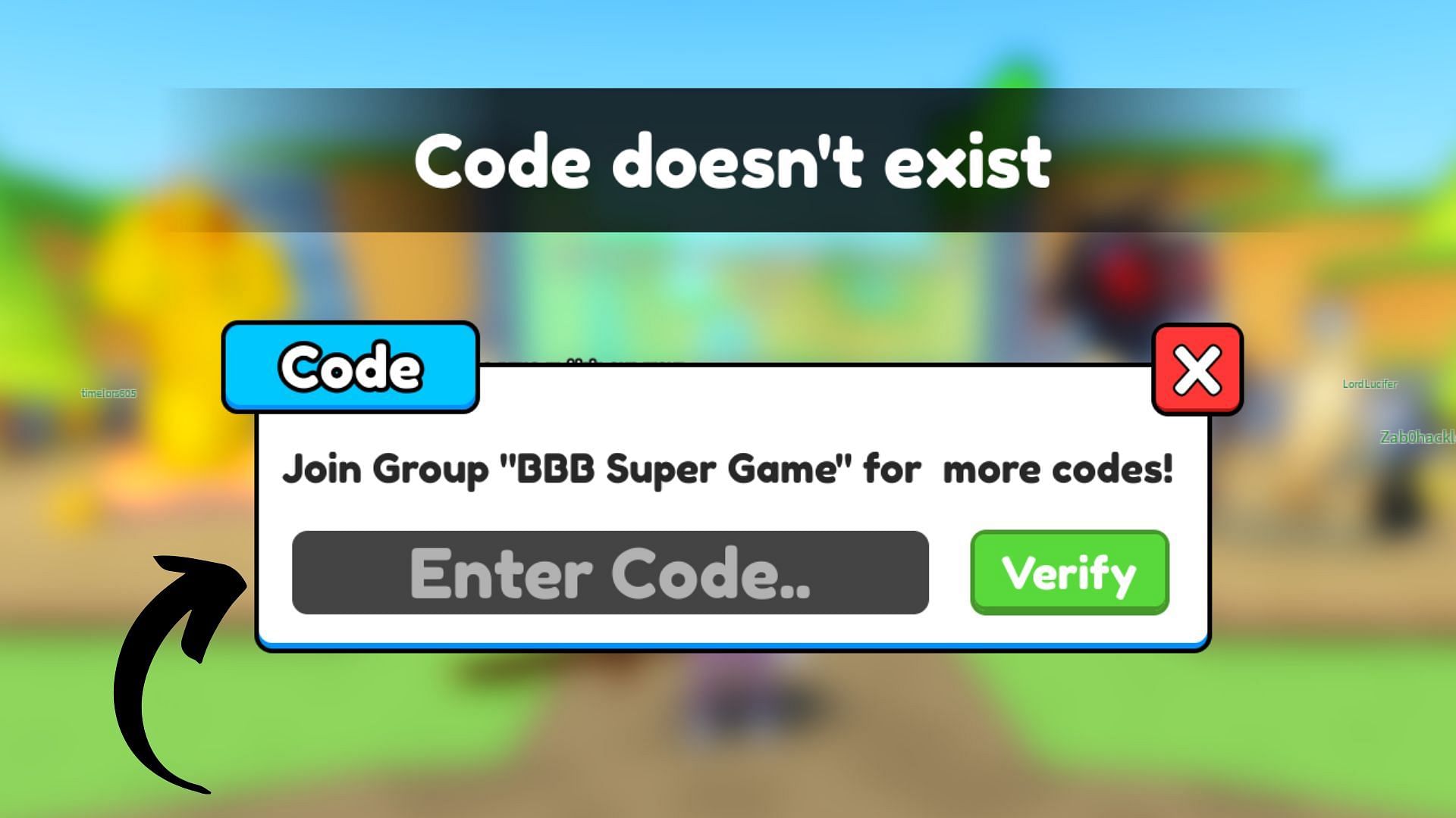 Warrior Simulator invalid code issue (Image via Roblox || Sportskeeda)