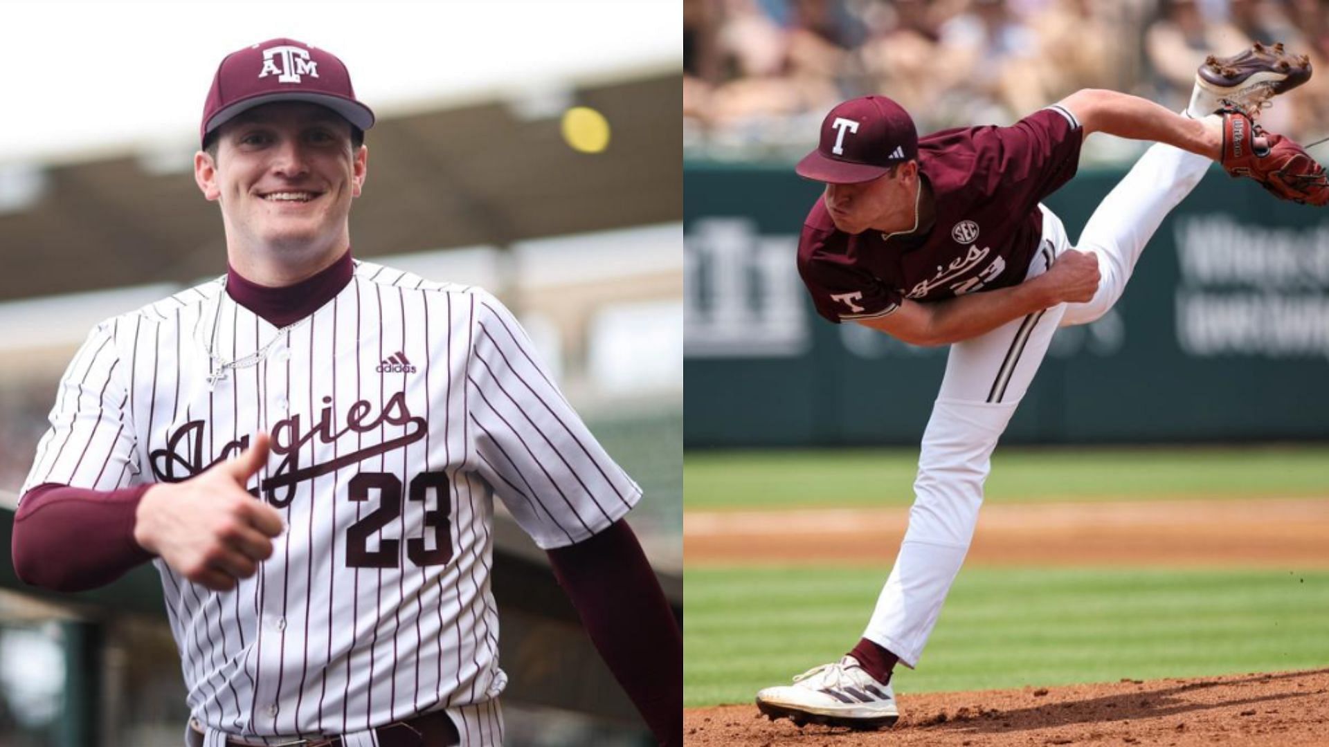 Texas A&amp;M starts Tanner Jones in its first game in t0he College Station Regional against Grambling State (Image Source: Tanner Jones Cover Photo - https://12thman.com/galleries/baseball/baseball-vs-mcneese-2-16/college-station-tx-february-16/4860/167911 Cover Photo 2 - https://12thman.com/galleries/baseball/baseball-vs-georgia-g1-4-27/college-station-tx-april-27-20/5008/177730)