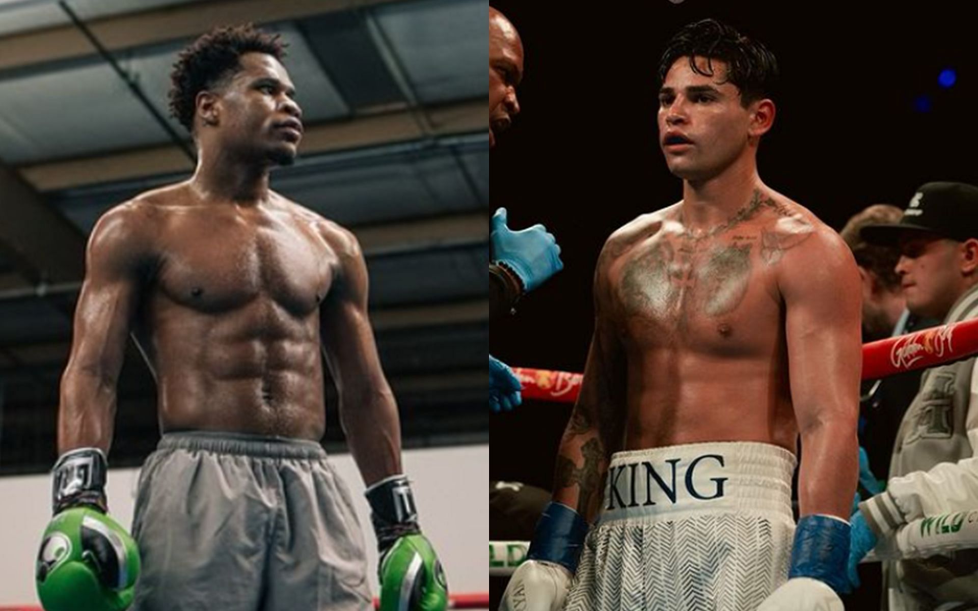 Devin Haney (left) firmly believes that Ryan Garcia (right) took PEDs on purpose [Images Courtesy: @realdevinhaney and @kingryan Instagram]