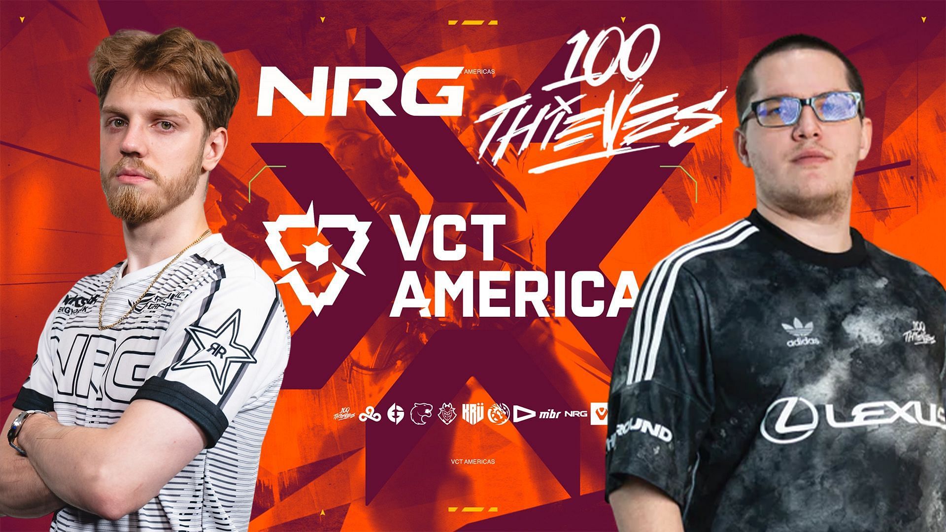 NRG Esports vs 100 Thieves at VCT Americas 2024 Stage 1 (Image via Riot Games || NRG Esports || 100 Thieves)