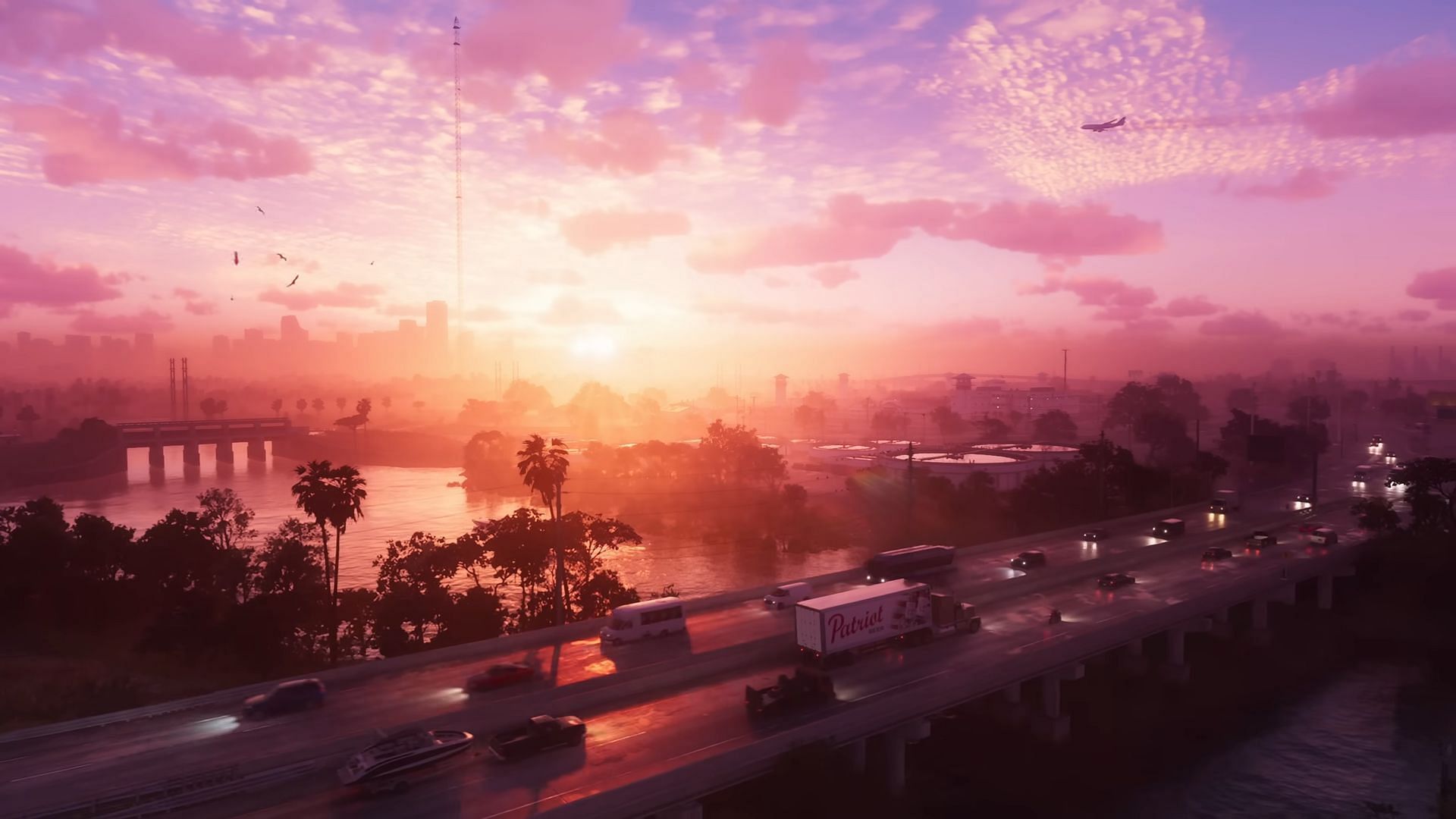 The sun rises over Leonida (Image via Rockstar Games)
