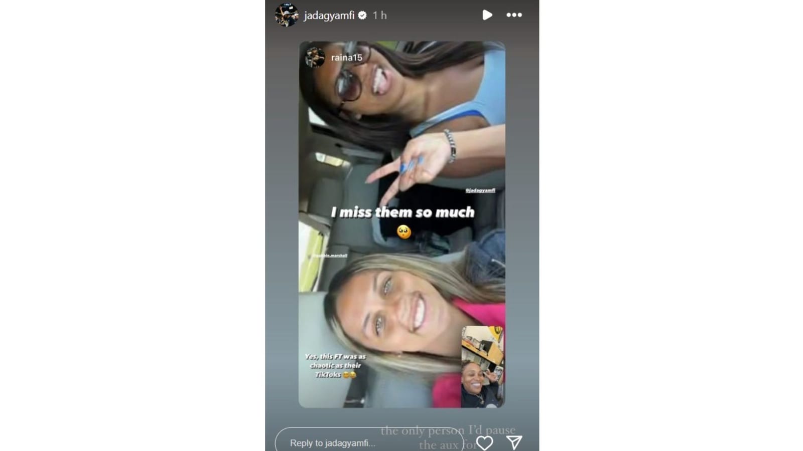 Iowa's Jada Gyamfi pens a special message for exteammate Gabbie