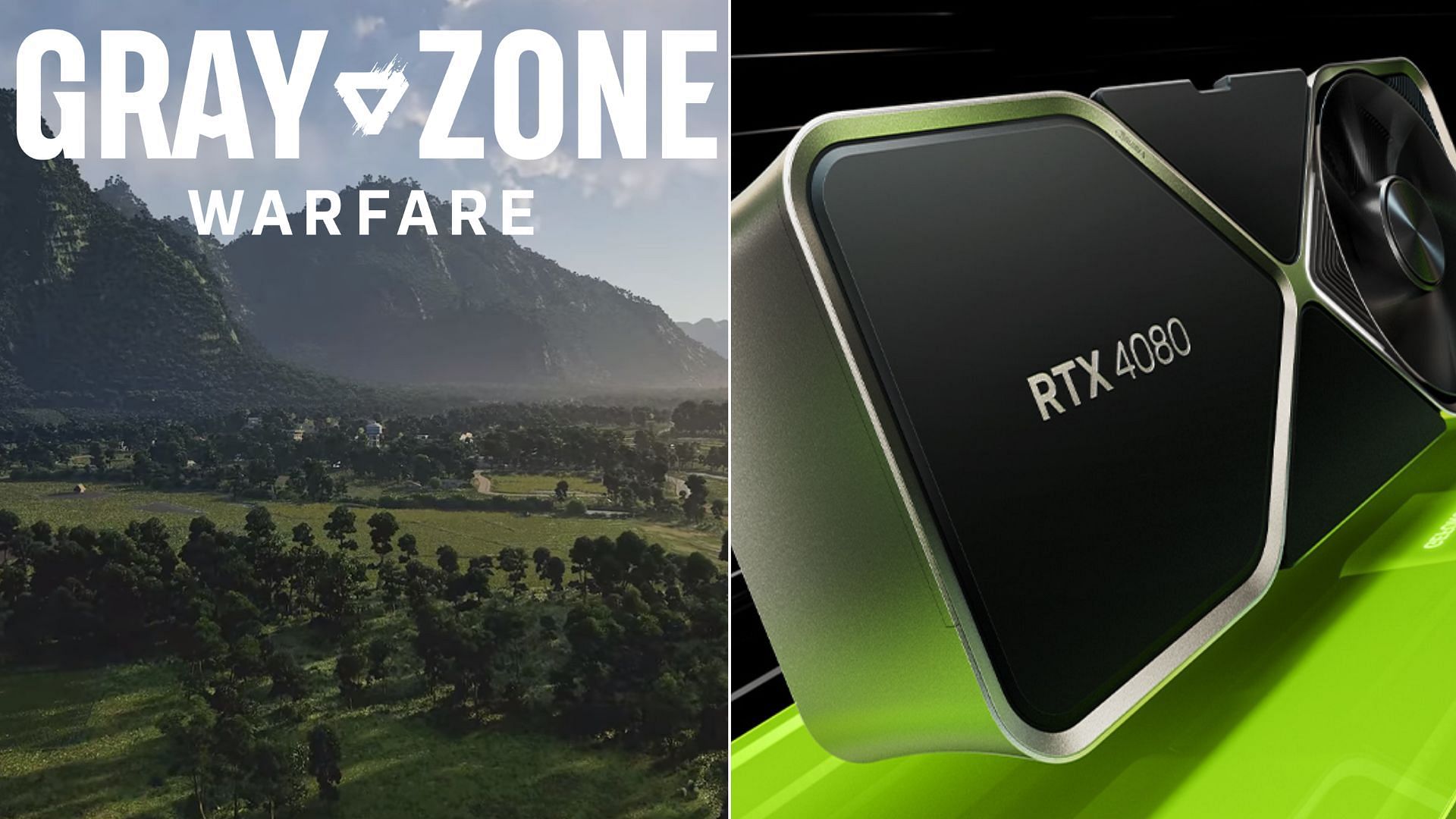 The Nvidia RTX 4080 and 4080 Super can play Gray Zone Warfare comfortably at 4K (Image via Steam and Nvidia)