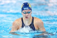Katie Grumes at the Tyr Pro Swim Series Doha 2024 World Aquatics Championships - Day 17: Swimming