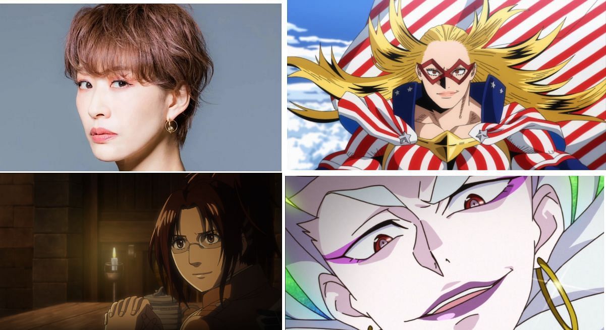 My Hero Academia season 7 episode 1: Star and Stripes&#039; VA Bomi Park and other roles (Image via Power Ranger wiki, Studio Bones, Wit Studio, and Studio Trigger)