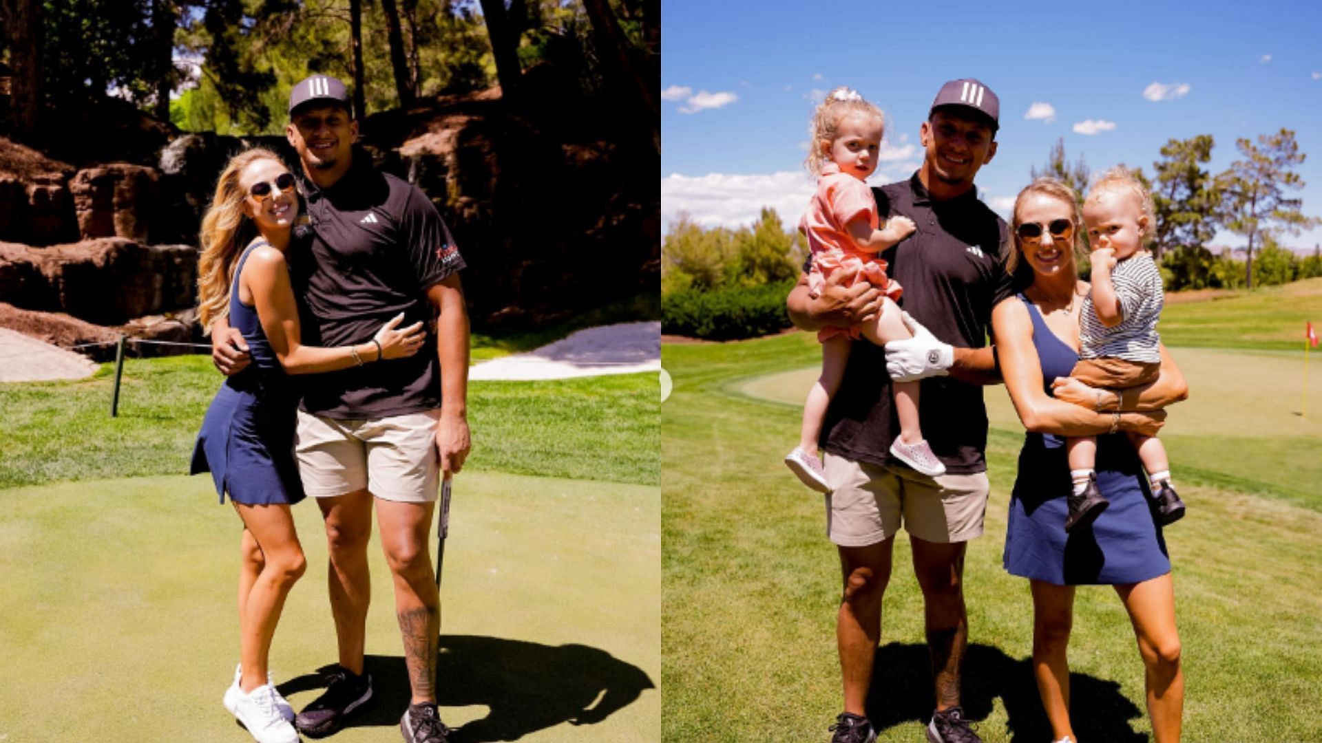 Brittany and Patrick Mahomes spent a day on the course.