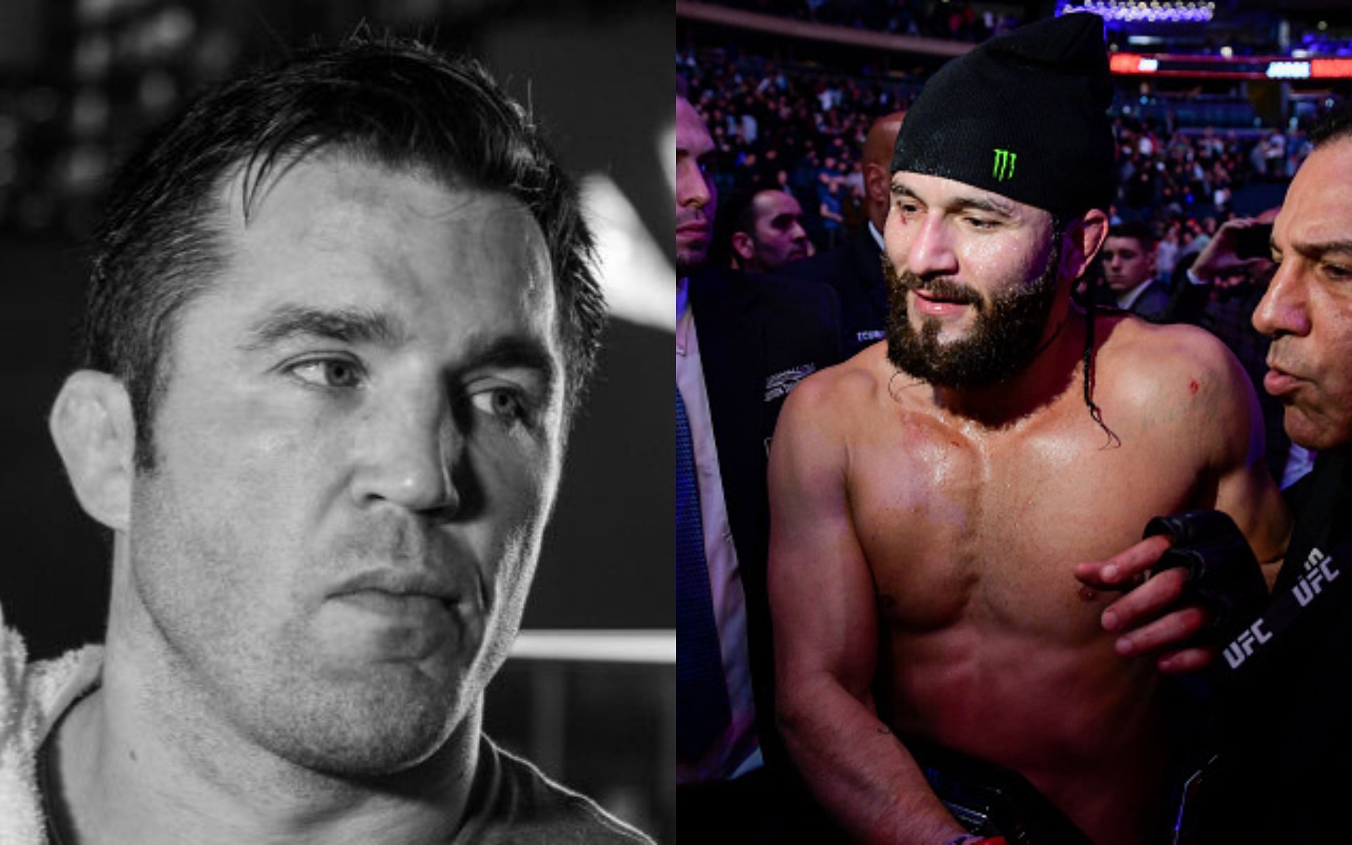 Chael Sonnen calls out Jorge Masvidal [Image credits: @ChaelSonnen/Twitter, Getty Images]
