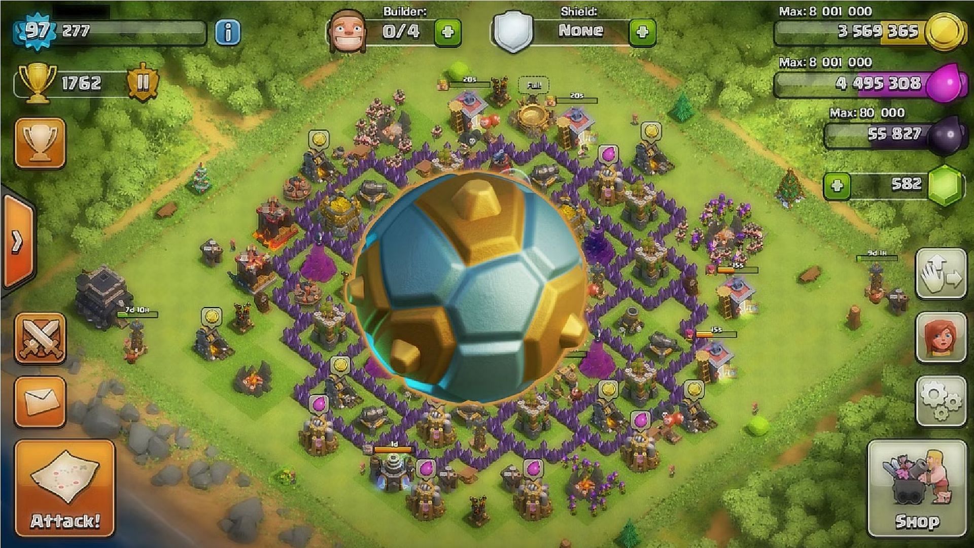 Spiky Ball Hero Equipment arrived with Clash with Haaland Medal event in COC (Image via Supercell)