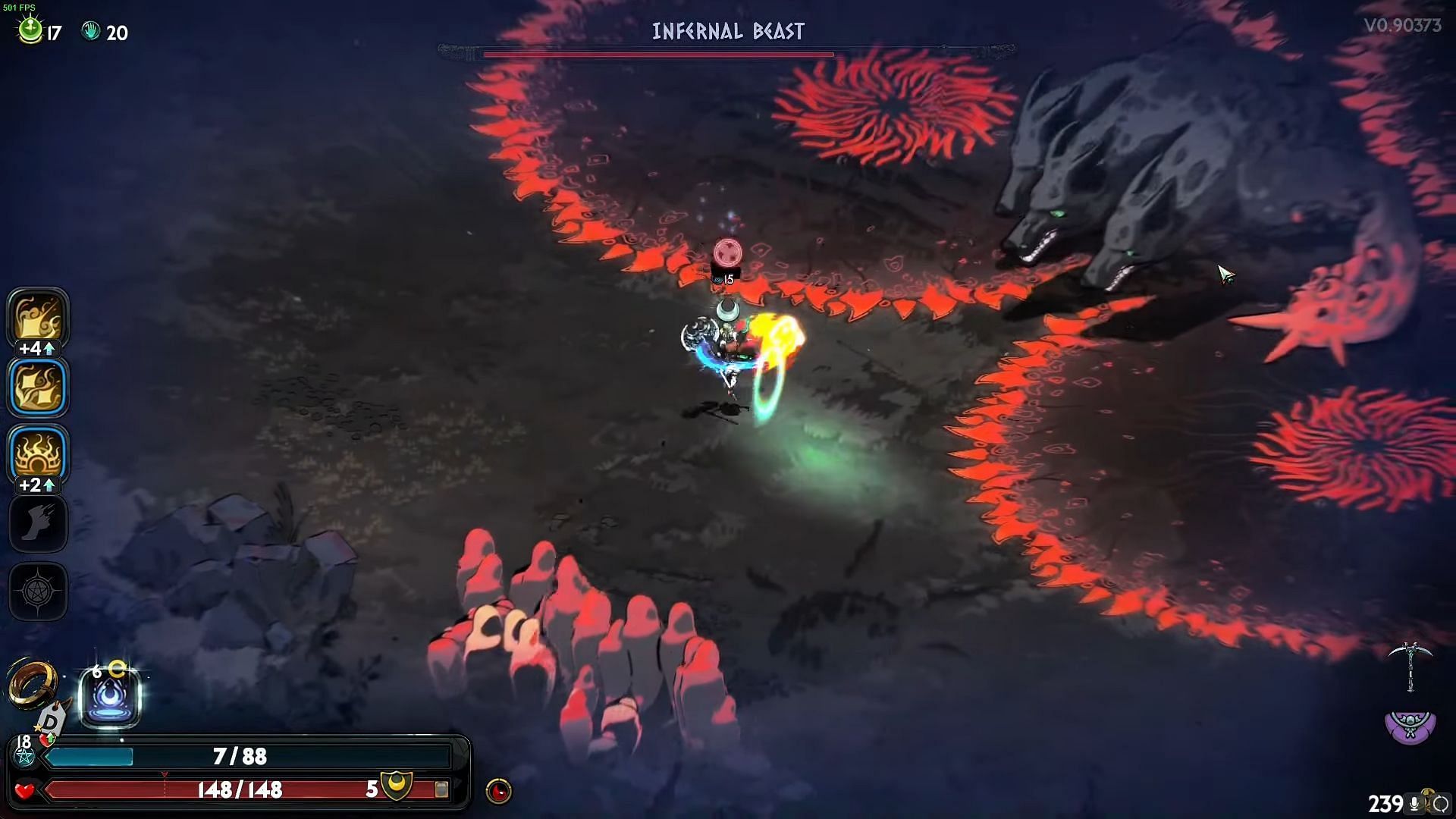 Infernal Beast in Hades 2 is the third major boss on your journey (Image via Supergiant Games || YouTube @Johnnie