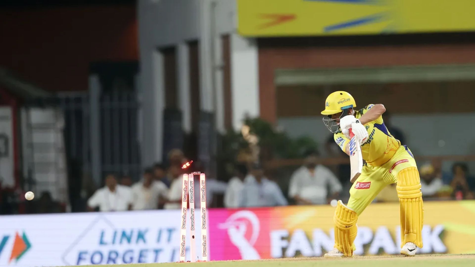 Ruturaj Gaikwad guided a yorker back onto his stumps