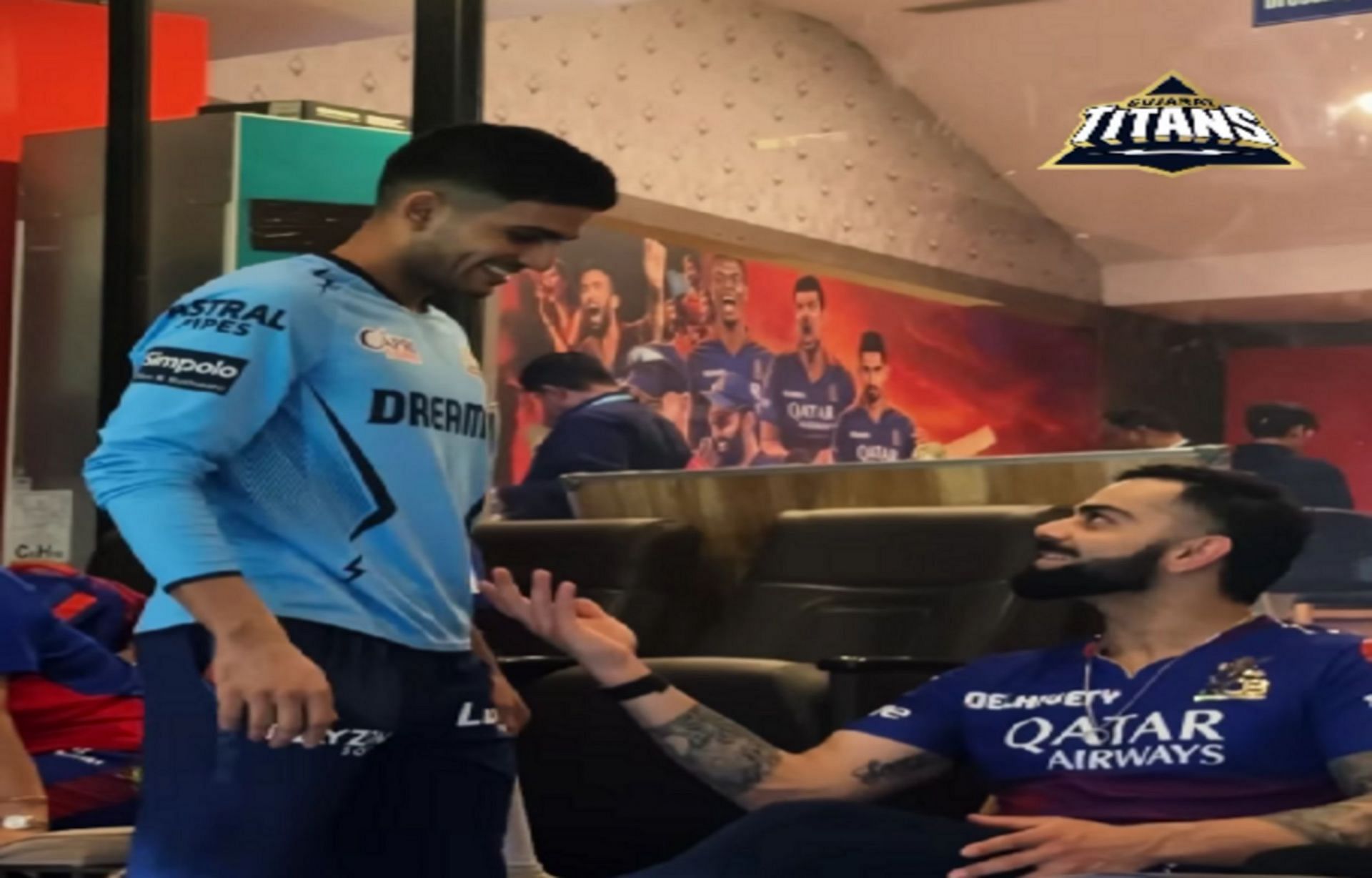 Virat Kohli and Shubman Gill had a candid interaction on Friday (Image: GT on X)