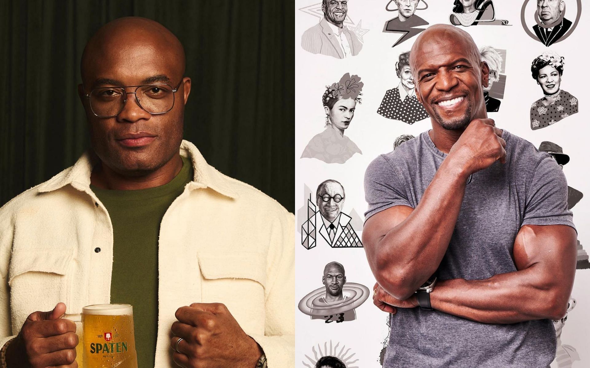 Anderson Silva (left) denies boxing fight with Terry Crews (right) despite previously accepting a callout from the actor [Photo Courtesy @spiderandersonsilva and @terrycrews on Instagram]