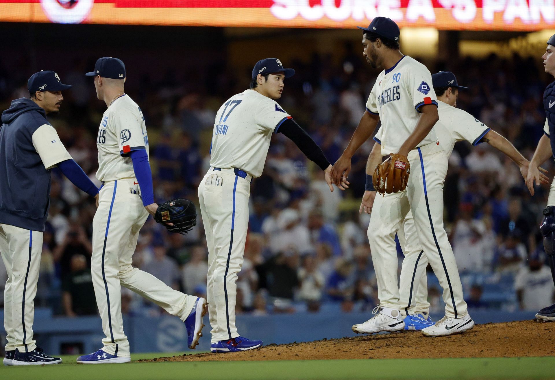 The Dodgers bounced back for a win on Saturday night (image credit: Getty)