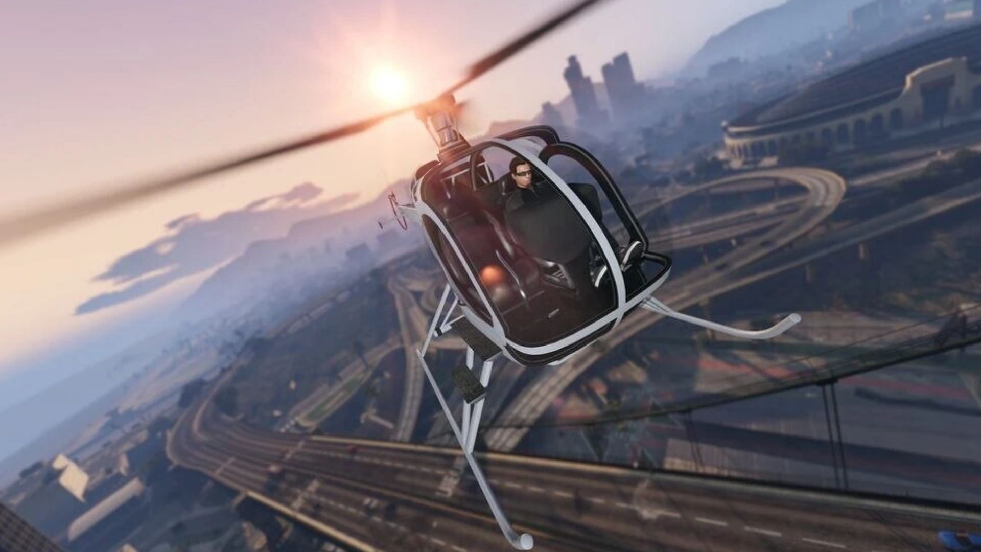 A screenshot of the Sparrow in Grand Theft Auto Online (Image via Rockstar Games)