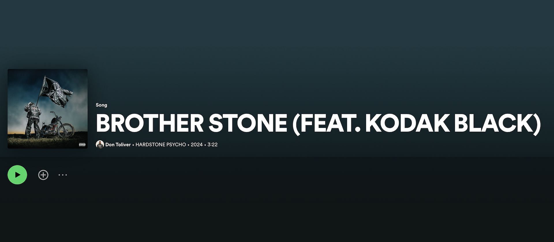 Track 3 on Don Toliver&#039;s new album &#039;HARDSTONE PSYCHO&#039; (Image via Spotify)