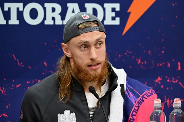 George Kittle at Super Bowl LVIII Opening Night