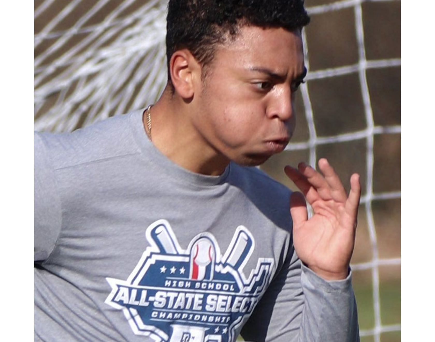 Ryan Williams, a 1st Baseman from St. Augustine Prep (Richland, NJ), works out during a recent camp. (Photo credit: x.com/Ryan Williams)