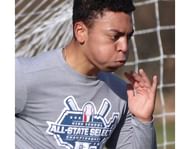 Ryan Williams, a 1st Baseman from St. Augustine Prep (Richland, NJ), works out during a recent camp. (Photo credit: x.com/Ryan Williams)