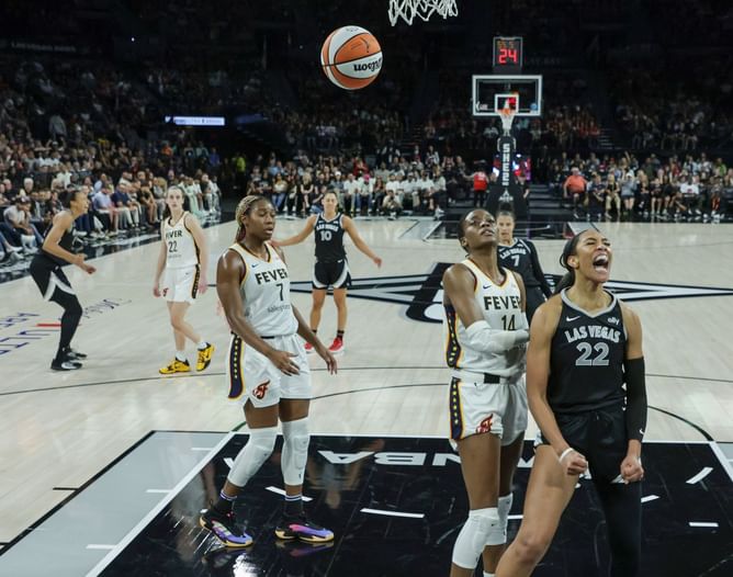 "Caitlin Clark's gotta bend the knees" - Jason Whitlock breaks down A'ja Wilson's implied message in courtside talk with Kelsey Plum