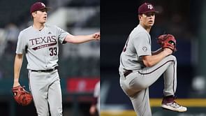 Texas A&M's Justin Lamkin shares thoughts following the program's first College World Series Finals qualification: "I love this group of guys"