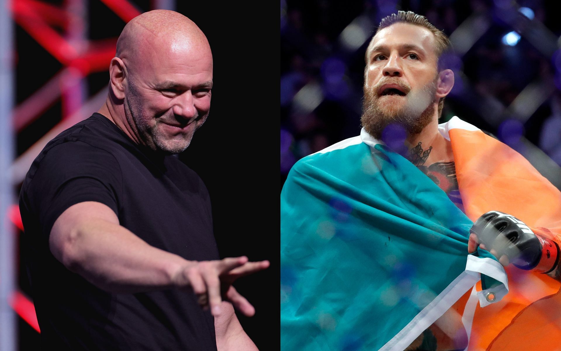 Dana White (left) has often lauded Conor McGregor (right) for his willingness to fight anyone inside the octagon [Images courtesy: Getty Images]