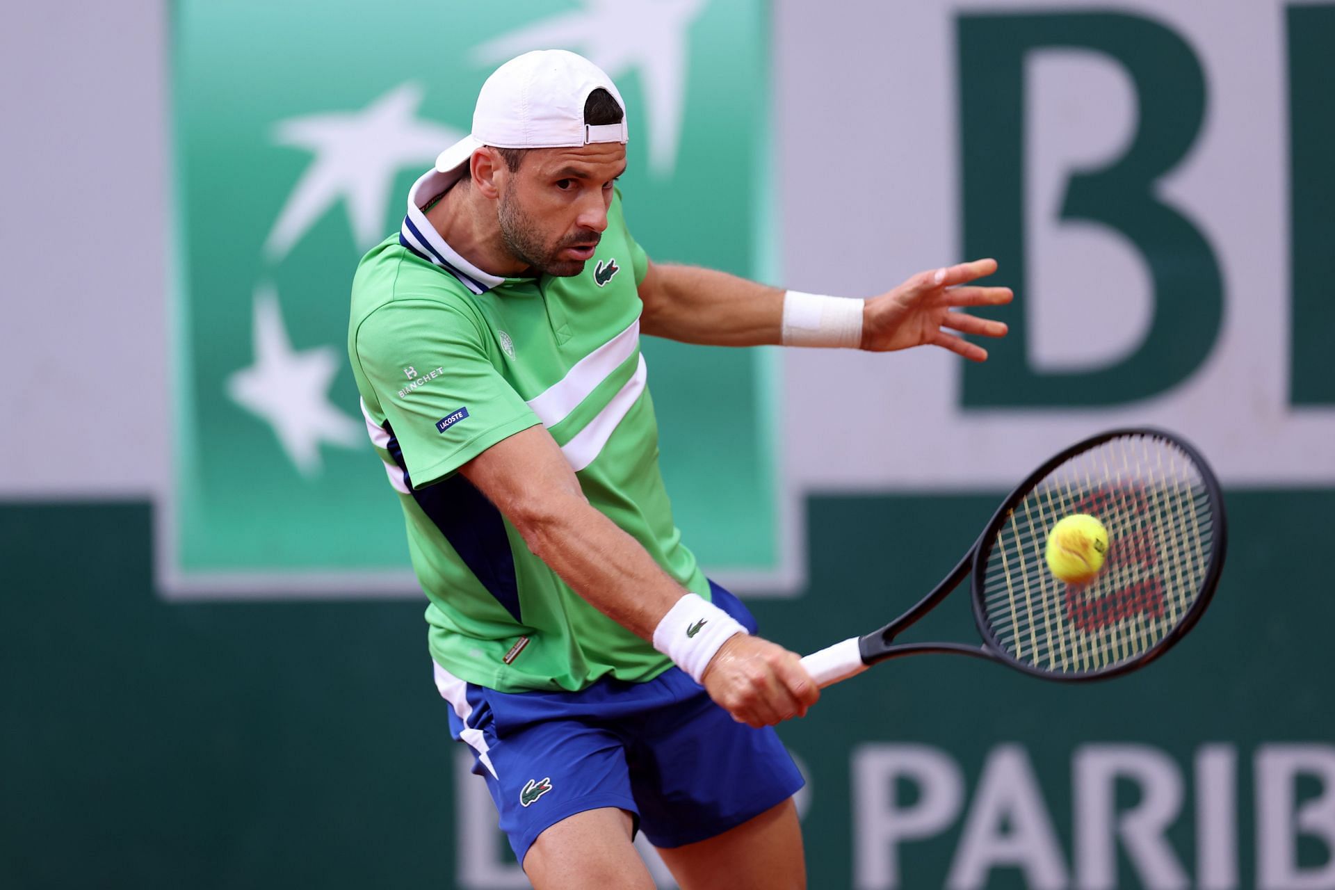 Grigor Dimitrov at the 2024 French Open. (Photo: Getty)