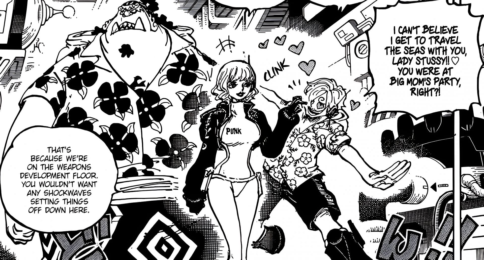 The Sanji-Stussy scene as seen in the manga (Image via Shueisha)