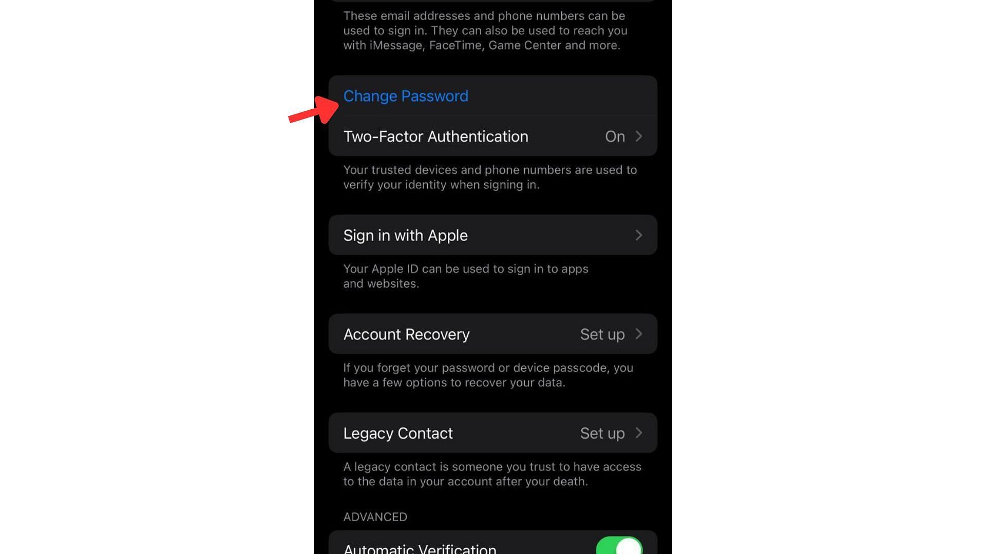 Change password on trusted device (Image via Apple)