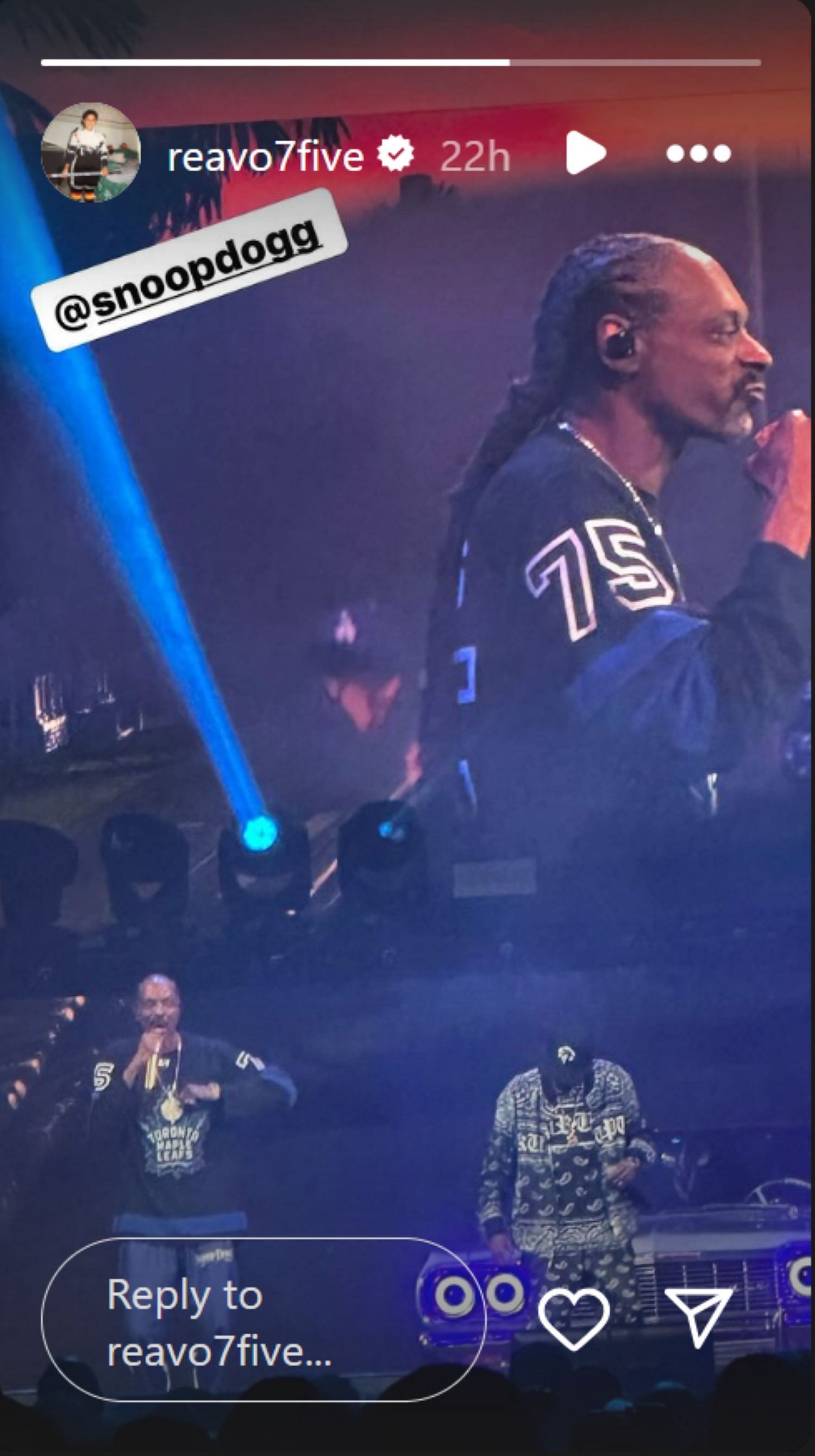 Snoop Dogg performing at Scotiabank Arena