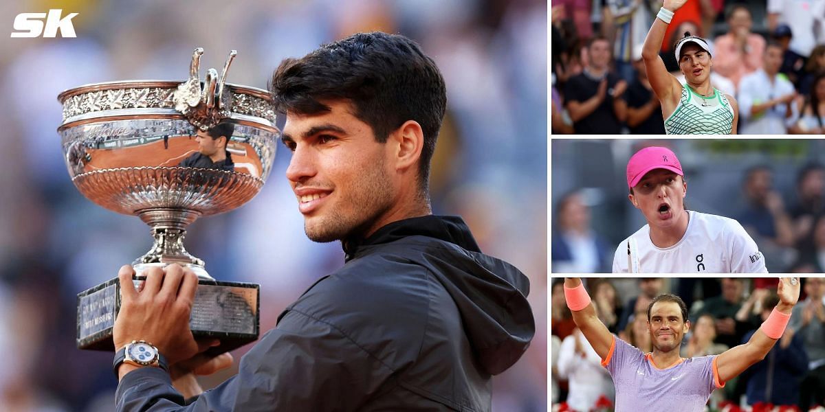 Carlos Alcaraz, Bianca Andreescu, Iga Swiatek, and Rafael Nadal (Source: Getty)