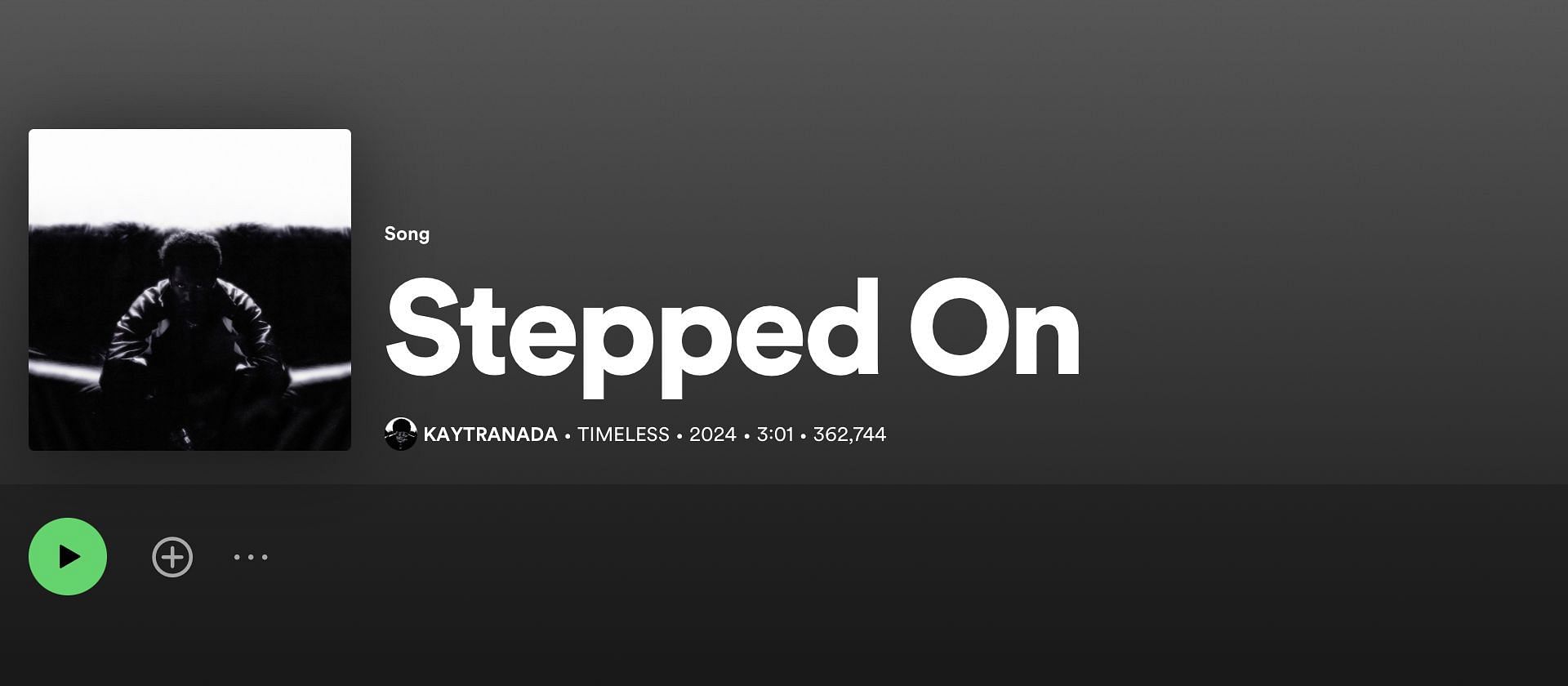 Track 13 on Kaytranada&#039;s third studio album &#039;TIMELESS&quot; (Image via Spotify)