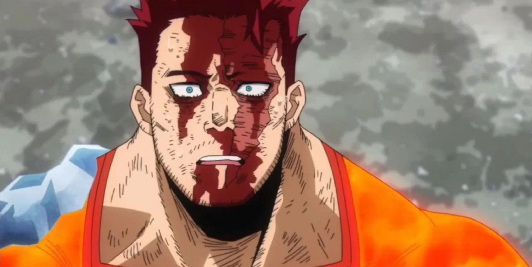 Endeavor in the anime (Image via Bones).