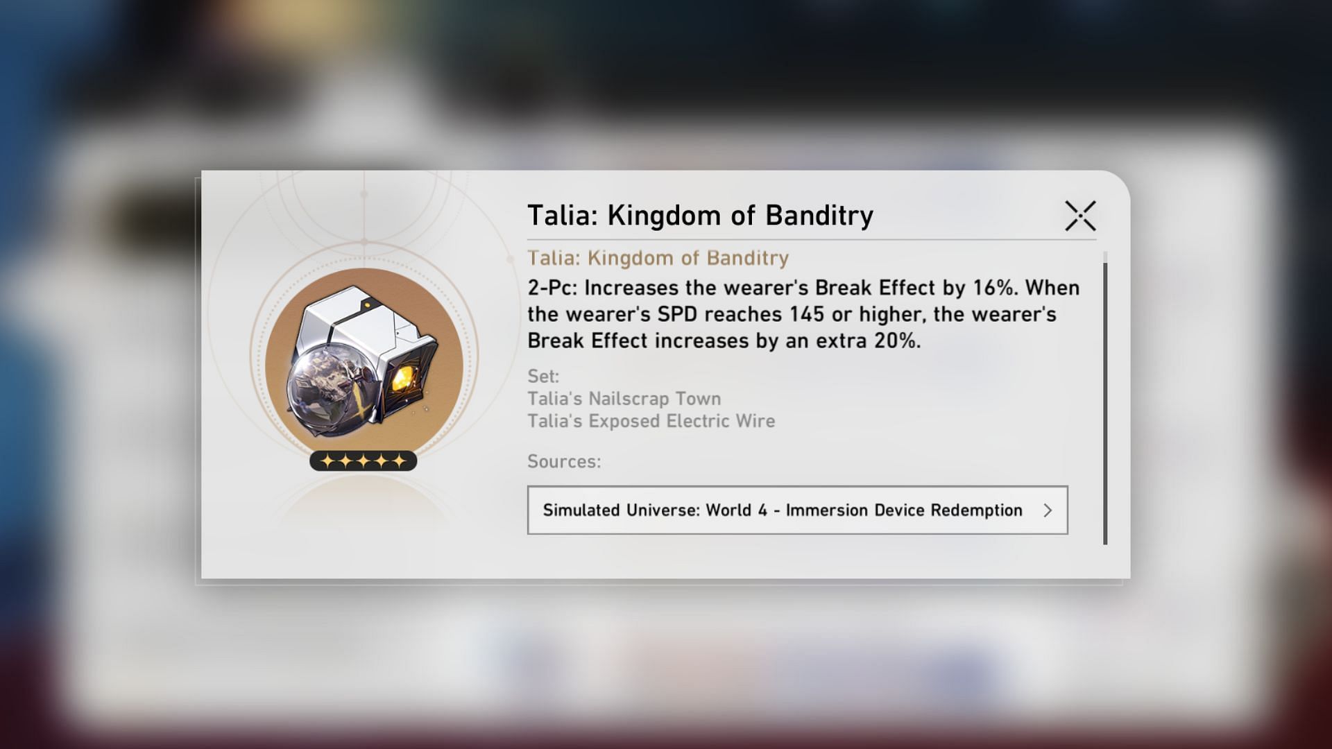 Talia: Kingdom of Banditry set (Image via HoYoverse)