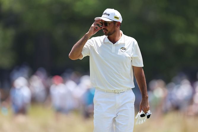 In Pictures: Jason Day dons an all-white Malbon outfit at the US Open Round 2