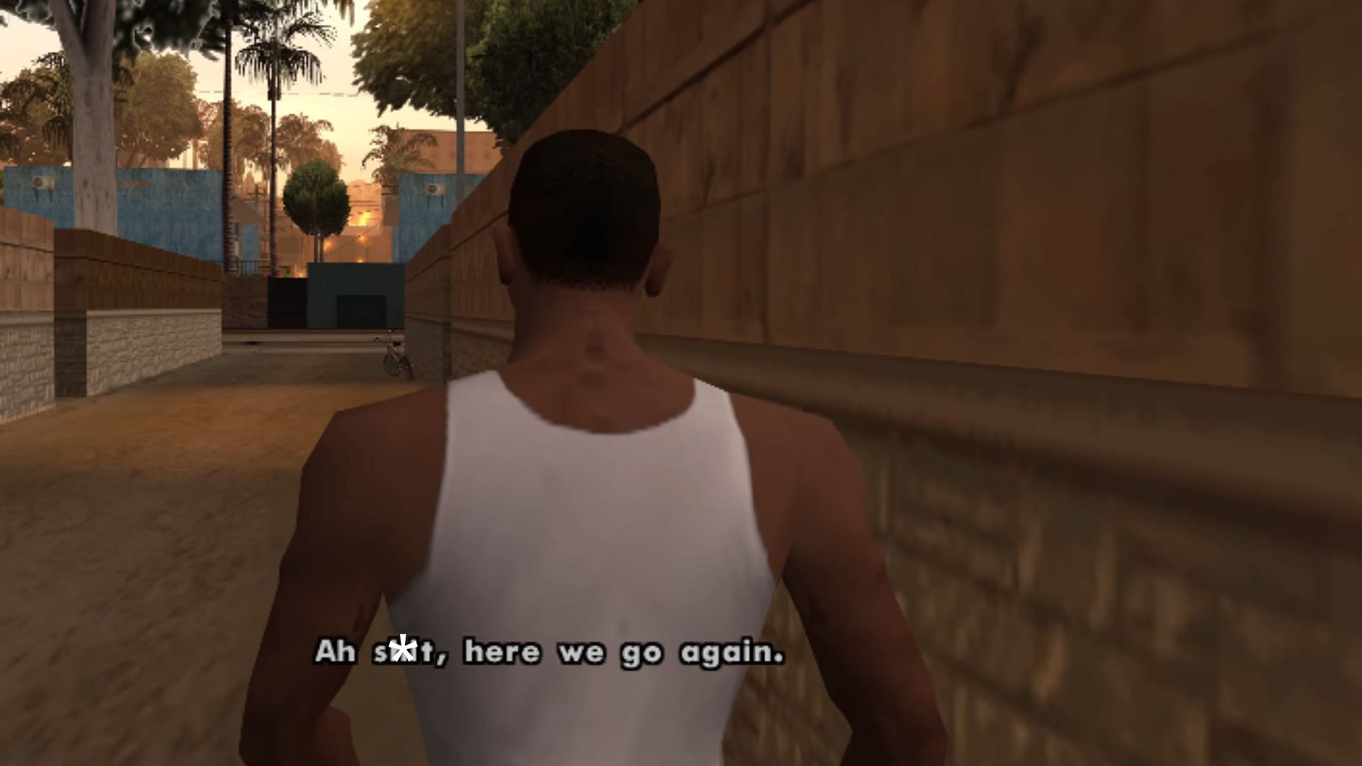 CJ quotes the most iconic line in the game (Image via YouTube/GTA Series Videos)