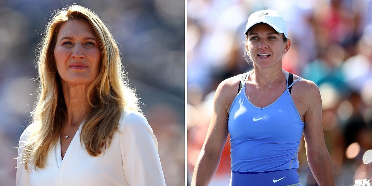 Steffi Graf (L), Simona Halep (Source: Getty)