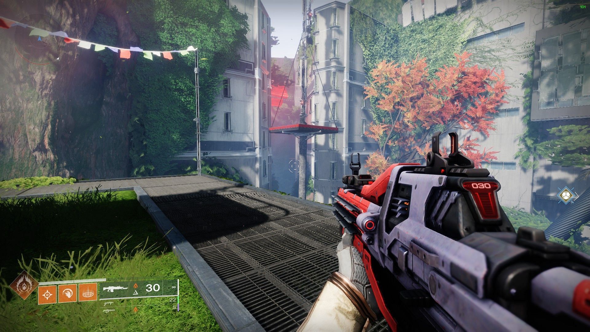 Red platform from the middle area in The Lost City of Destiny 2 (Image via Bungie)