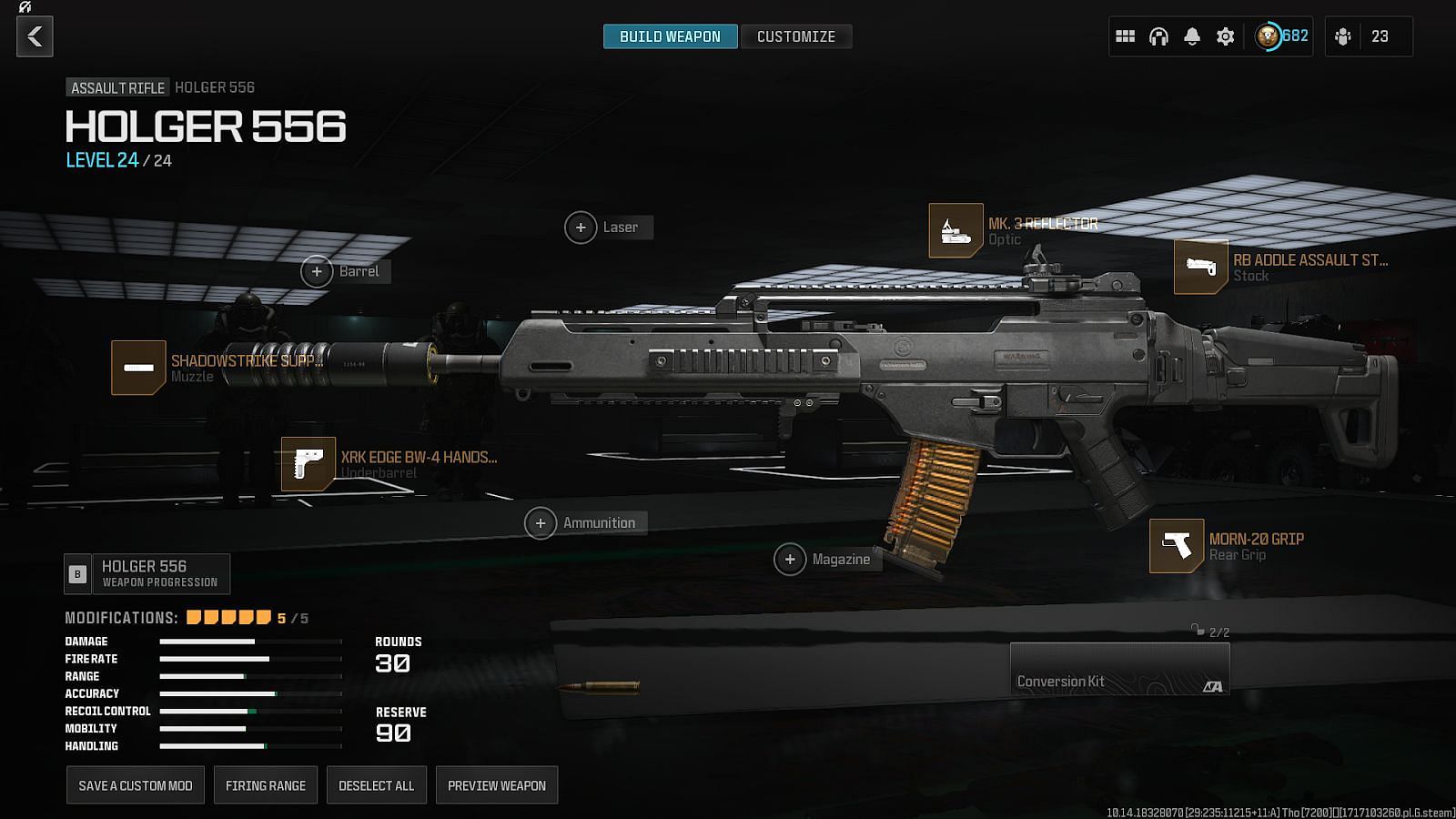 Best Holger 556 loadout in MW3 (Image via Activision)