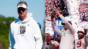 Photo: Ole Miss HC Lane Kiffin shares sunny selfie with son Knox Kiffin during CFB off-season