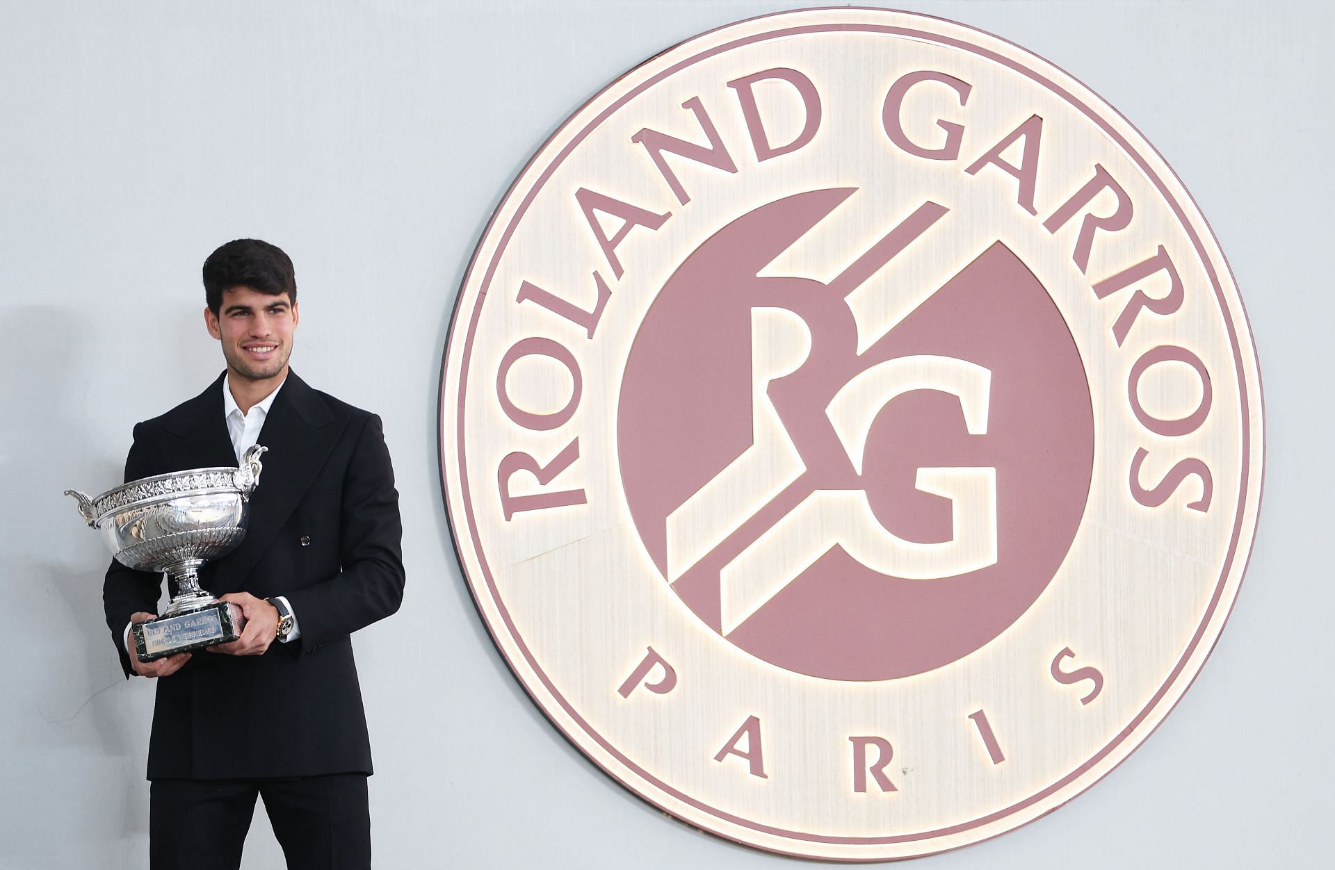 Carlos Alcaraz at the 2024 Men&#039;s French Open Winner Photocall 2024