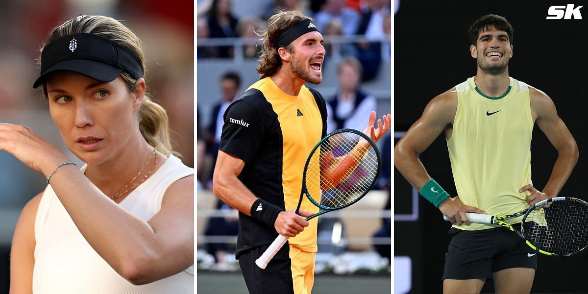 (Left to Right) Danielle Collins, Stefanos Tsitsipas, Carlos Alcaraz (Source: Getty Images)