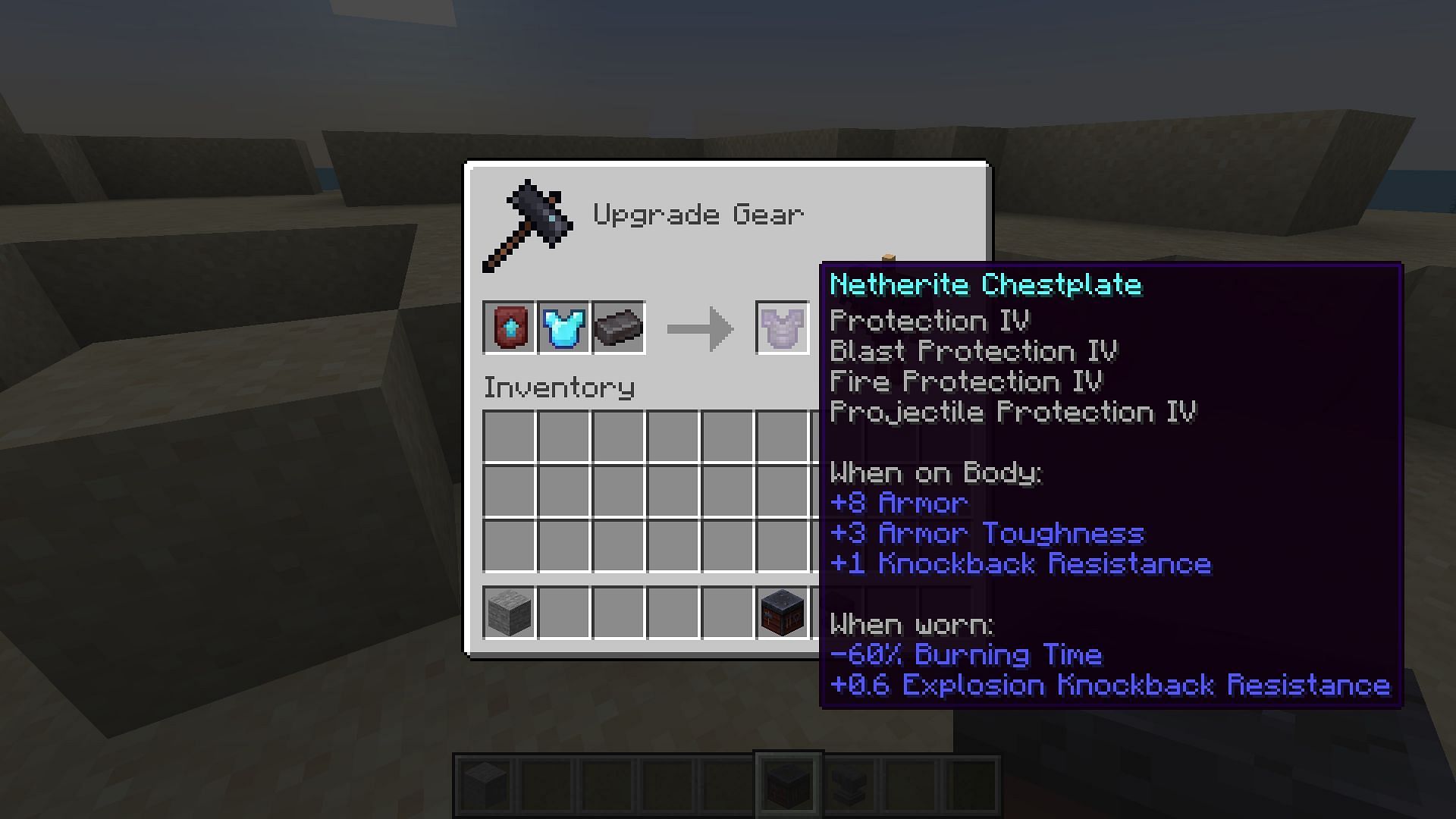 Apply netherite to all four god armor parts in 1.21 version (Image via Mojang Studios)