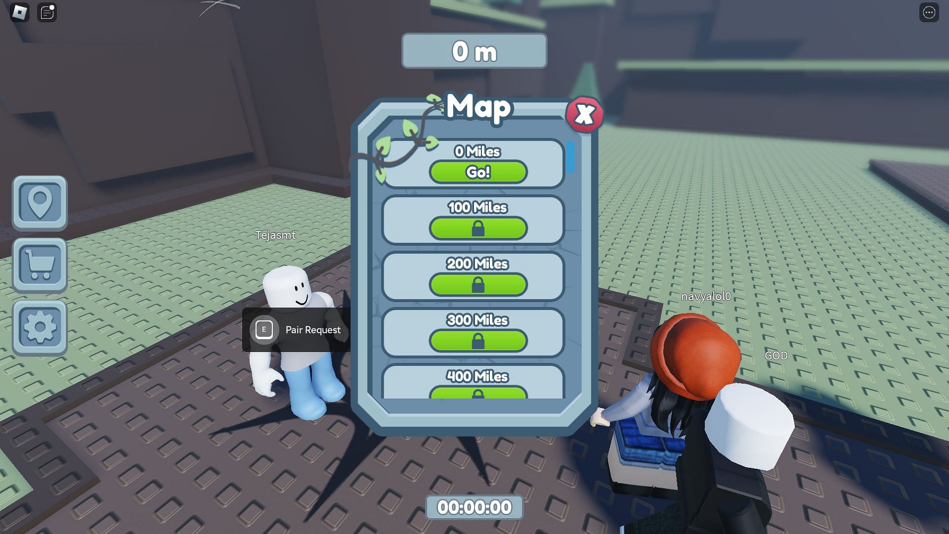 Checkpoints can be accessed through the Map menu (Image via Roblox)