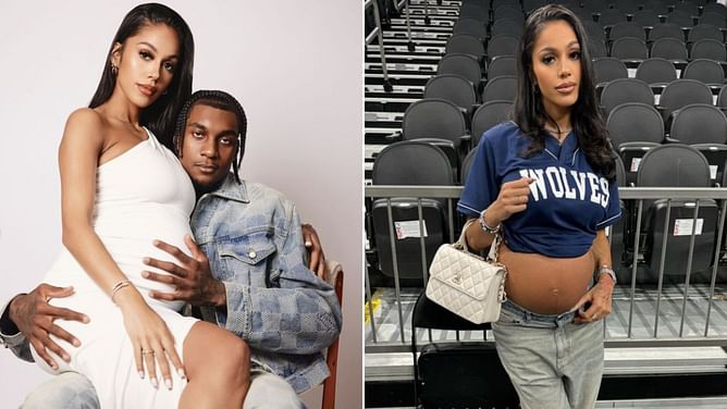 Jaden McDaniels' pregnant girlfriend Allison Audrey shares yearning message with throwback clip as due date nears