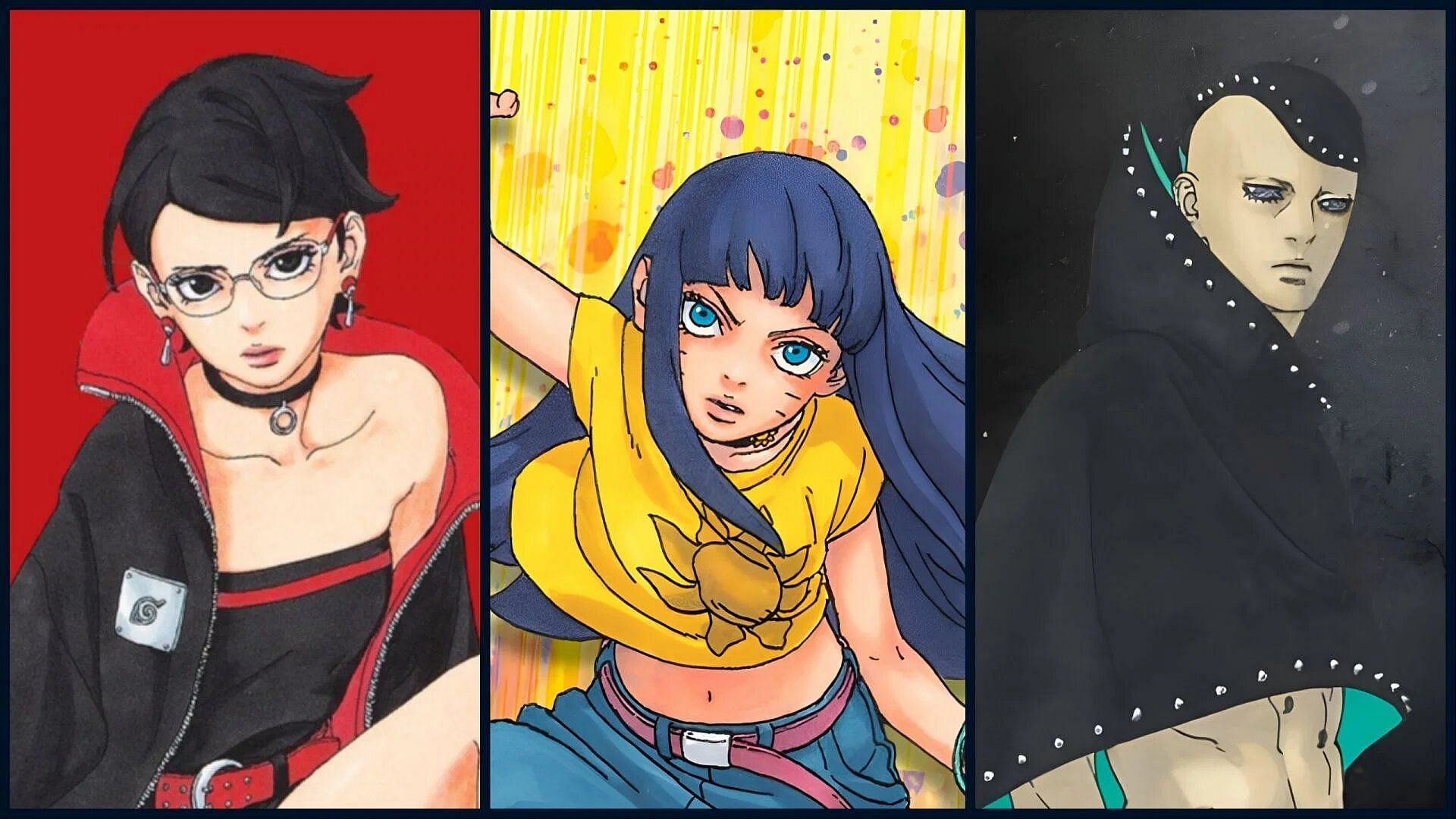 Sarada, Himawari, and Jura in the manga (Image via Shueisha).