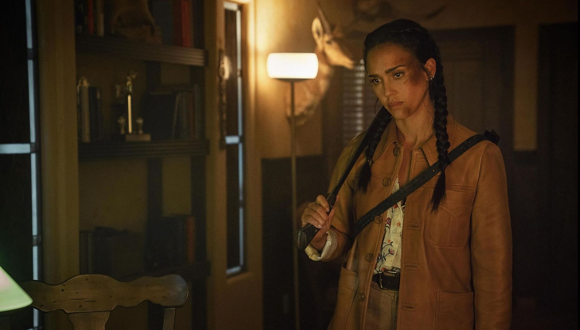 Jessica Alba as Parker in Trigger Warning (Image via Netflix)