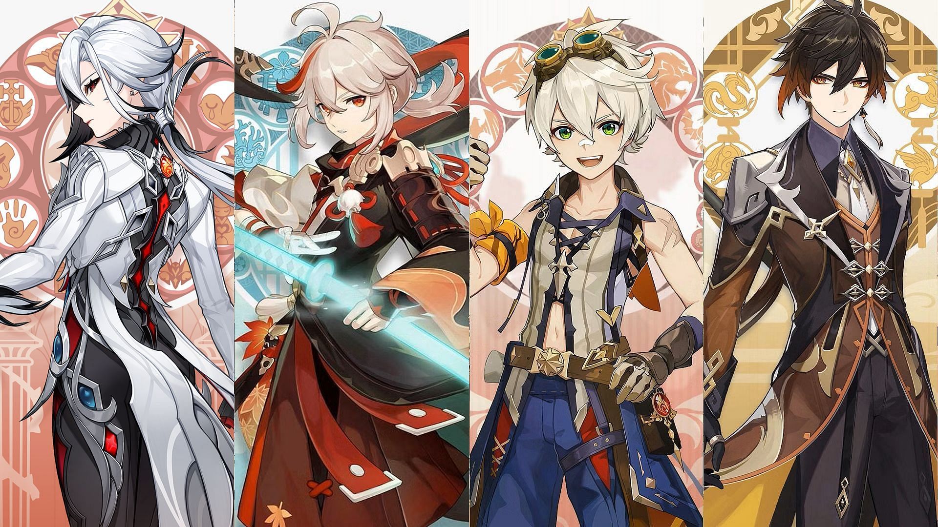 Arlecchino, Kazuha, Bennett, and Zhongli (Image via HoYoverse)