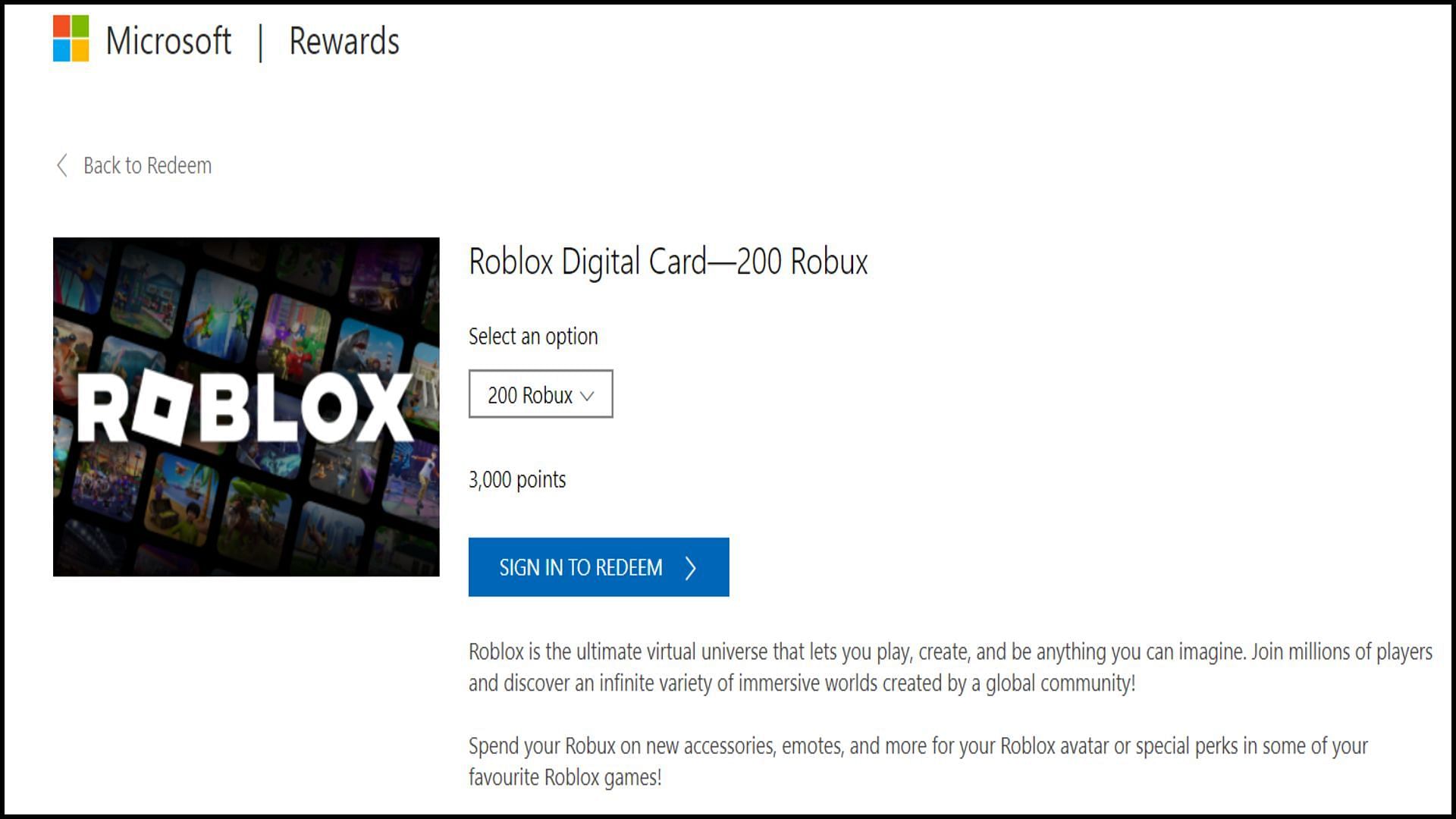 Microsoft Rewards can get you some of the Roblox currency (Image via Microsoft)